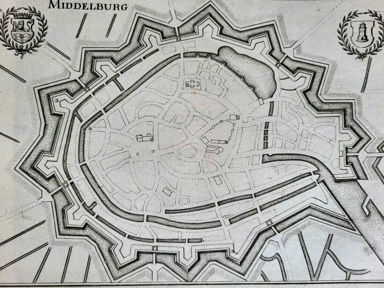 Caspar Merian - "Middelburg". kopen? Bied vanaf 50!