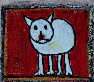 Hans Innemee - ingelijste zeefdruk: kat - 1998 kopen? Bied vanaf 89!