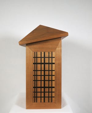 Karen Oude Alink - Handgemaakt kistje van notenhout met geometrisch patroon kopen? Bied vanaf 100!