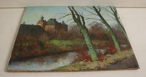 Petrus Marinus van Walcheren - Gezicht op kasteel Doorwerth kopen? Bied vanaf 140!