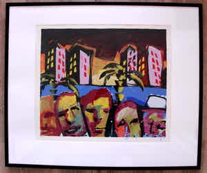 Herman Brood - ingelijste grote zeefdruk: Family Affair - 1994 verkocht voor € 399!