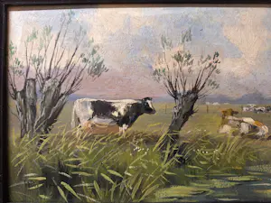 Henk Poeder - Landschap met Koeien kopen? Bied vanaf 90!