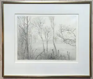 AcheterCharles Donker - Winterlandschap Rhijnauwen (Snel dalende kauwen), ets (netjes ingelijst)? Enchérissez de 395!