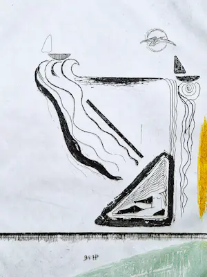 Hannes Postma - Handgekleurde reliëf Ets - enig exemplaar (E.A.) "eternal nude" potloodgesign kopen? Bied vanaf 37!