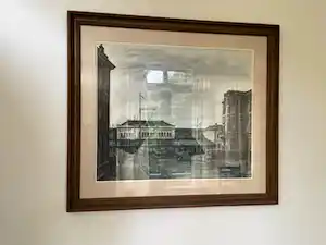 Charles J. Kemper - Stadsgezicht van station Hollands Spoor Den Haag verkocht voor € 68!