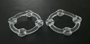 Pukeberg Glass - TWEE RINGVORMIGE GLAZEN KAARSENHOUDERS kopen? Bied vanaf 32!