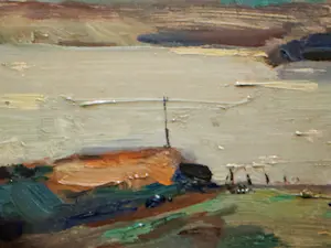 Ben van Londen - Gezicht op de Nederrijn vanaf de Grebbeberg bij Rhenen kopen? Bied vanaf 350!