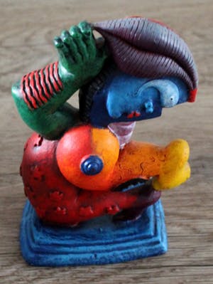 Clemens Briels - sculptuur Leaf from umbrella-tree in head kopen? Bied vanaf 99!