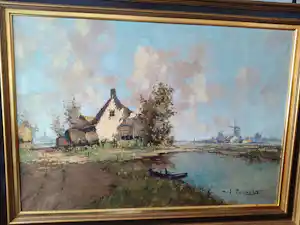 Henri Joseph Pauwels - Hoevetje aan waterplas verkauft für € 90!