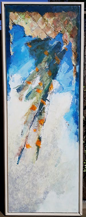 Richard Smeets - Abstracte compositie, olieverf op doek (mooi ingelijst, zeer groot) kopen? Bied vanaf 1100!