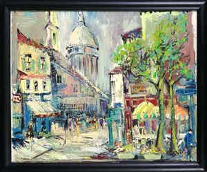 Toon Wildeboer - Olieverf op doek, Paris - Ingelijst verkocht voor € 50!