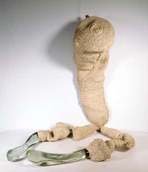 Esther Jiskoot - Glas en raffia, Claf verkocht voor € 100!