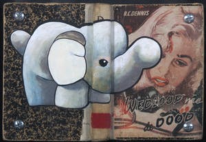 Jan Bollaert - Acryl op kaft van boek, Wedloop met de dood - Ingelijst kopen? Bied vanaf 50!