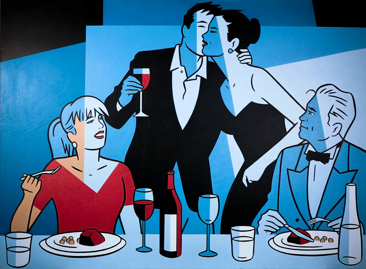 Luc Verschuuren - Acryl op doek, Recontres IV kopen? Bied vanaf 350!