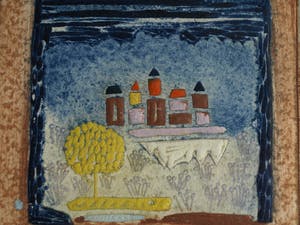 Louttre B. - ps. van Marc-Antoine Bissière (1926-2012) – Reliëfets , Zonder titel – ca 1970 kopen? Bied vanaf 50!