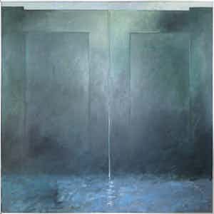 Niet of onleesbaar gesigneerd - Olieverf op paneel, Zonder titel - Ingelijst (Zeer groot) verkocht voor € 1!