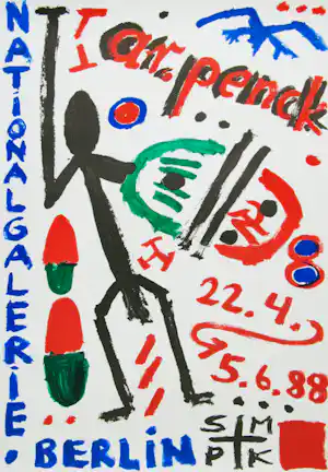A.R. Penck - tentoonstellingsaffiche verkauft für € 32!