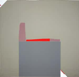 Hans Landsaat - Zeefdruk, Zonder titel verkocht voor € 35!