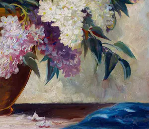 Robert Van Cleef - Stillleben in Vase mit Flieder kopen? Bied vanaf 239!