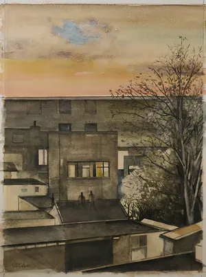 Gerard Wensma - Aquarel op papier, Gezicht op huizen kopen? Bied vanaf 1!