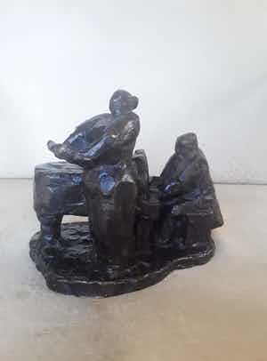 Theo Schreurs - Bronzen beeld: "Het concert" verkocht voor € 145!
