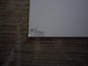 Marry Teeuwen-de Jong - Wit vierkant, diagonaal gedeeld - Gesigneerde zeefdruk kopen? Bied vanaf 10!