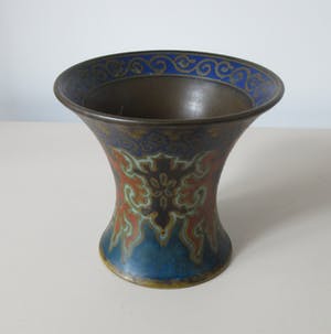 Plateelbakkerij Zuid-Holland - Mat platelen vaasje decor M109 kopen? Bied vanaf 35!