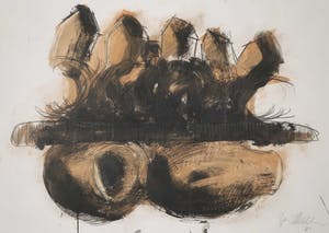 Pjotr Muller - Gouache en krijt, Dansend dorp kopen? Bied vanaf 70!
