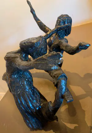Avi Kenan - Gepatineerd bronzen sculptuur: dansend paar kopen? Bied vanaf 995!