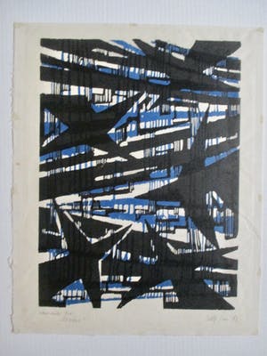 Akke Sins - Houtsnede "Vogels" kleine oplage kopen? Bied vanaf 60!