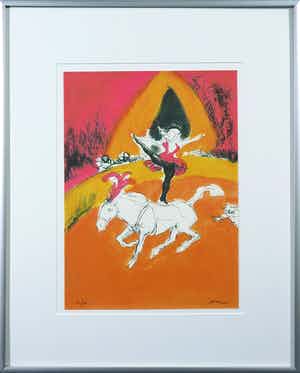 Luis Filcer - Litho, Circus IV - Ingelijst verkocht voor € 1!