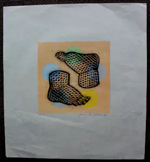 Jacomijn den Engelsen - Houtsnede - 1996 kopen? Bied vanaf 45!