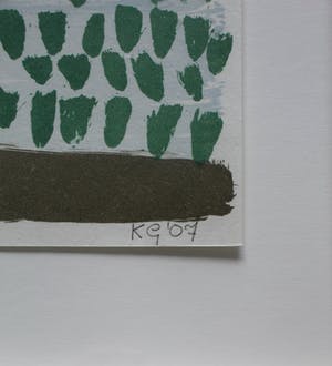 Klaas Gubbels - litho: de heg - 2007 (prachtige houten lijst) kopen? Bied vanaf 225!