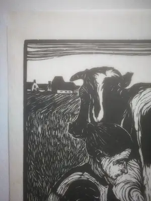 Jan Mankes - Koemelkster. Naar werk uit 1914. kopen? Bied vanaf 120!