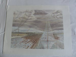 Lies Verdenius - Litho, Titel, "Neergestorte vlieger". kopen? Bied vanaf 25!