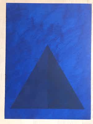 Gilbert Swimberghe - Blauwe Compositie verkocht voor € 450!