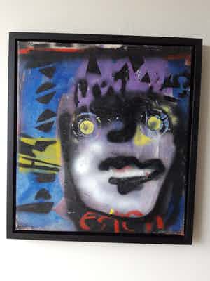 Herman Brood - schilderij, ingelijst + HB-M certificaat verkocht voor € 1100!