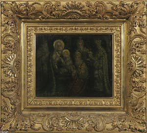 Henri van Daalhoff - Olieverf op paneel, Drie koningen - Ingelijst kopen? Bied vanaf 150!