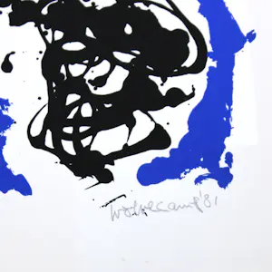 Theo Wolvecamp - Compositie in blauw en zwart kopen? Bied vanaf 150!