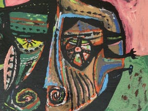 Shinkichi Tajiri - kleurenzeefdruk - 'St Joris en de draak' 1950-1991 kopen? Bied vanaf 399!