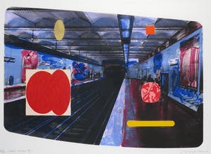 Jelis van Dolderen - Zeefdruk, Paris Metro IV - Ingelijst kopen? Bied vanaf 20!