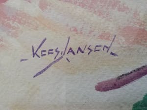 Kees Jansen - Strandtent bij Bergen aan Zee..... kopen? Bied vanaf 110!