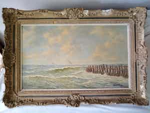 Hans Lenteman - Hollands inpressionistisch zeezicht verkocht voor € 100!