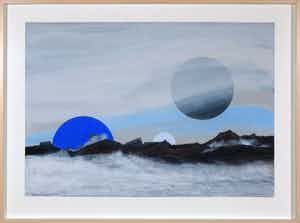 Henri Plaat - Gouache, Zonder titel - Ingelijst (Groot en zwaar) verkocht voor € 100!