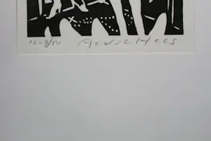 Aad de Haas - Linosnede - 1966 kopen? Bied vanaf 125!