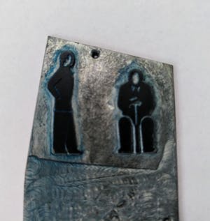 Gerd Arntz - Originele gegoten styps (hoogdruk plaat) NSvS (1 stuk) kopen? Bied vanaf 25!