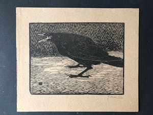 Jan Mankes - Houtsnede Zwarte Kraai - Gesigneerd - 1918 kopen? Bied vanaf 395!