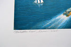 Richard John Haas - Manhattan View -Governor's Island kopen? Bied vanaf 350!