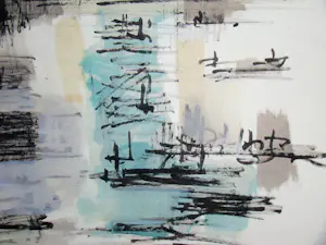 Jean René Bazaine - Compositie abstract - 1959 - Lithografie met sjabloon gesigneerd en gedateerd kopen? Bied vanaf 100!