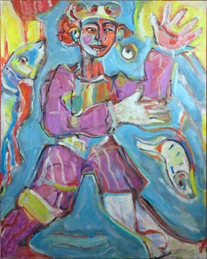 Christine Spierings - Olieverf op doek, Under water kopen? Bied vanaf 50!